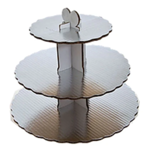 PZA BASE CARTON P/MUFFIN 3 NIV REDONDA